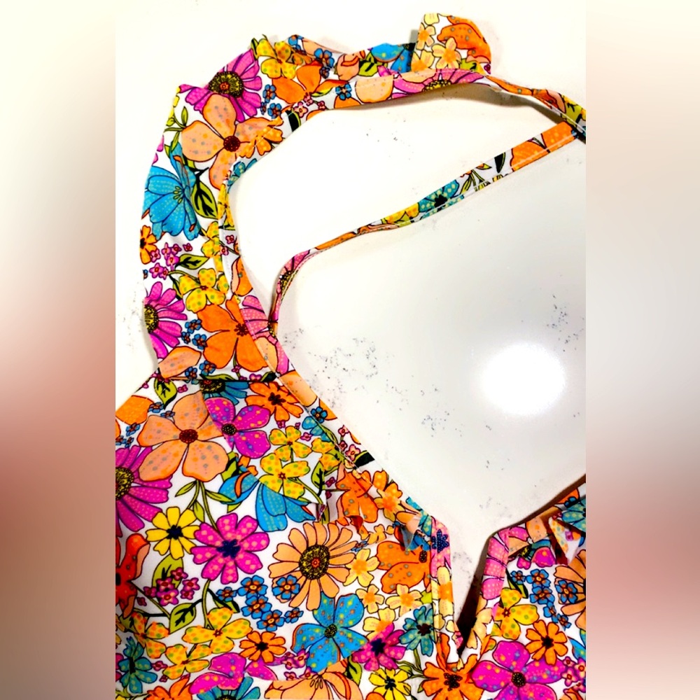 Woman’s floral ruffled Bikini Set Size XL New! - Picture 2 of 5